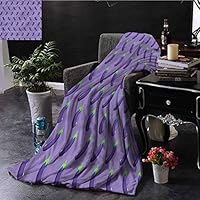 SSKJTC Eggplant Fur Throw Blanket Vegan Food Healthy Dorm Bed Baby Cot Traveling Picnic W60 xL80