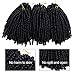 Spring Twist Hair 8 Inch Spring Twist Crochet Hair 6 Packs Spring Twist Braiding Hair For Butterfly Locs Soft Locs Low Temperature Synthetic Fiber Fluffy Hair Extensions (8 Inch,1#)