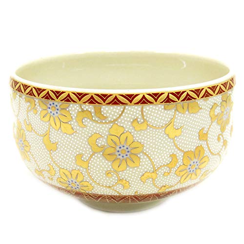 Japanese Matcha Bowl Gold Clematis Kutani Yaki(ware) Pricepulse