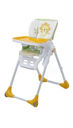 101123622, Polini Kids Kinderhochstuhl Classic Jungle weiß orange, 1341