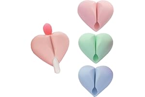 Veseek Lip Brush Holder,Lip Balm Brush Organizer Compatible with LANEIGE Lip Sleeping Mask,Silicone Sleeve Protector Cover for Lip Brushes(Pink & Blue & Green)