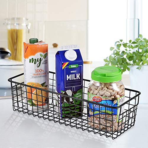 Sheechung Farmhouse Decor Metal Wire Storage Organizer Bin Basket(2