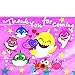 4 Pack Baby Shark Tablecover, Pink Baby Shark Table Cloth for Best Girl Birthday Party, Baby Shark Party Decorations for Girls Party and Baby Shower