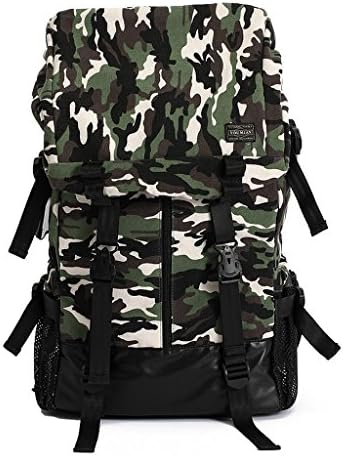 Youmian Men's Camouflage Fabric Canvas Multi Purpose Travel Casual Shoulder Backpack (Large)
