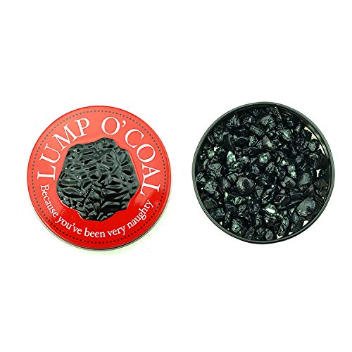 (2 Pack) Lump O Coal Tin Bubble Gum Candy Lump of Coal Shaped Gift Stuffer with 2 Gosu Toys Stickers