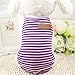 Howstar Pet Shirt, Dog Cat Clothes Puppy Classic Vest Striped T-Shirt Pet Summer Apparel (Purple, M)