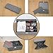 ALYER Collapsible Drawer Organizer,Underwear Drawer Divider for Socks Panties Bras Ties Clothing,Sturdy Closet Storage Divider with Lid(Black)