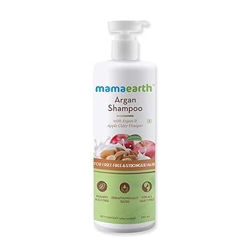 Mamaearth Argan & Apple Cider Vinegar Shampoo For Dry & Frizzy Hair, with Argan & Apple Cider Vinegar for Frizz-Free & Stronger Hair 250 ml