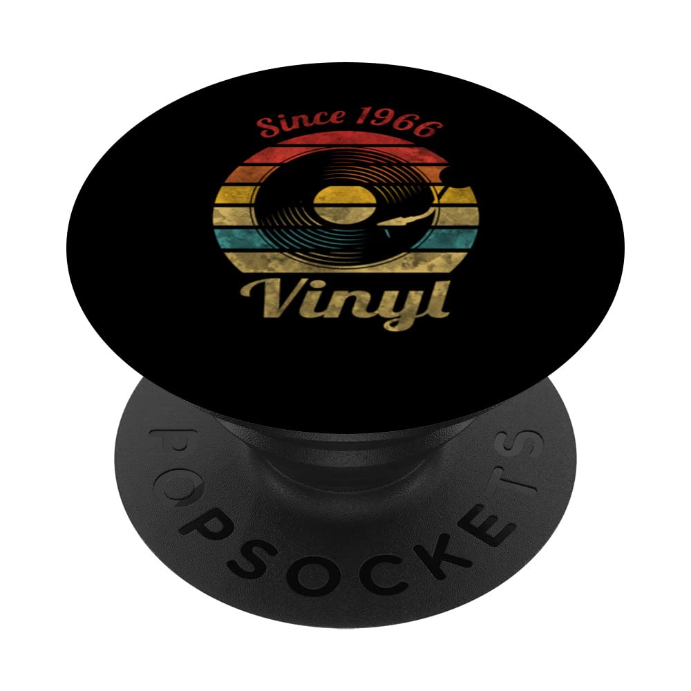 Since 1966 Vinyl Retro Record Vintage Music PopSockets Swappable PopGrip
