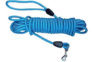 5M/10M/15M Long Nylon Dog Leash for Small Medium Dogs Outdoor Training Camping Recall Tracking Line(Blue)