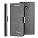 HTC One Remix / One mini 2 Stand Case, GreatShield SHIFT LX Leather Wallet Case Flip Cover with Kickstand & Card Slots for HTC One Remix / One mini 2 (2014) - Black