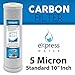 Express Water – 1 Pack Activated Carbon Block ACB Water Filter Replacement – 5 Micron, 10 inch Filter – Under Sink and Reverse Osmosis System…