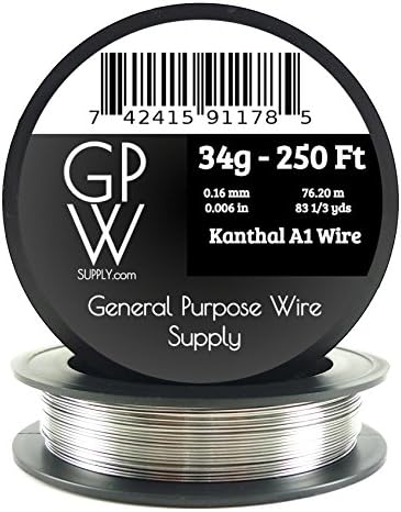 GPW Supply - Kanthal 34g 250 ft Electronic Resistance Wire