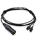 Fanmusic C6 Oxygen-Free Copper Cables Headphone Upgraded Cable for HD580 HD600 HD650 HD6XX (4-pin XLR Plug)