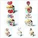 Yunko 100 Pcs Happy Birthday Theme Cupcake Toppers Birthday Party Favors Cake Decoration(Lovely Animal and Balloon)