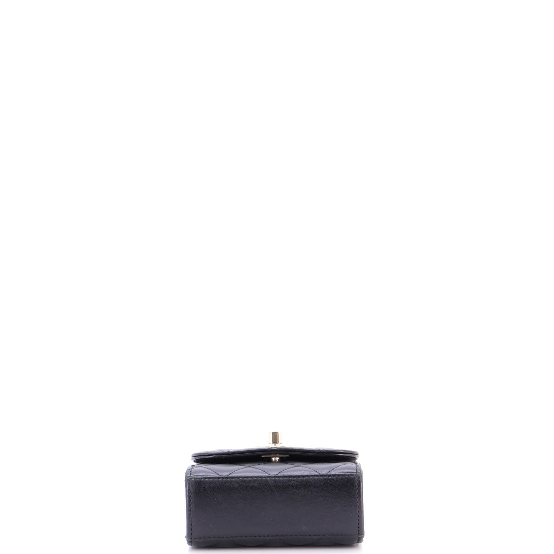 CHANEL Pre-Loved Trendy CC Clutch with Chain Quilted Lambskin Small, Black