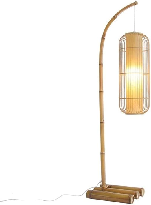 Amazon Com Floor Lamps Led Arc Floor Lamp With Bamboo Base