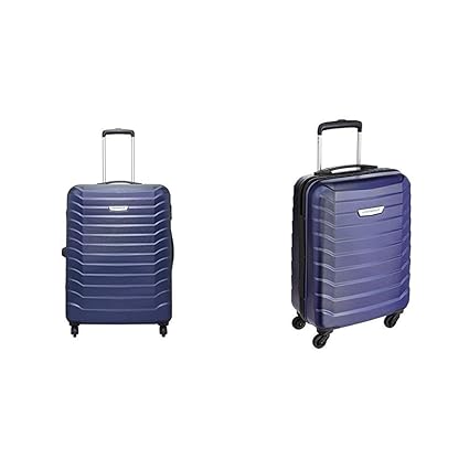 Aristocrat Juke Polycarbonate 75 cms Blue Hard Sided Suitcase + Juke Polycarbonate 55 cms Blue Hard Sided Carry-On (JUKE75TMIB + JUKE55TMIB)