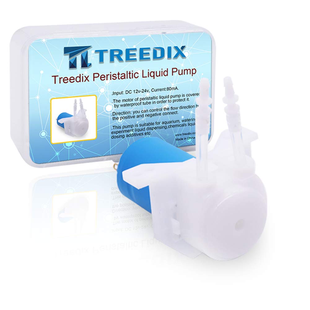Treedix Peristaltic Dosing Pump DC 12-24V for Arduino DIY Aquarium Lab Analytic Electronic Experiment Watering