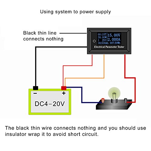DC Voltmeter Ammeter Panel, DROK 0.96" OLED Display Digital Multimeter DC 0-33V 3A 0-99h59min 99W -15℃~~60℃ Run Time Temperature Power Capacity Energy Monitor Meter Gauge 12v 24v Battery Tester - Thumbnail 7
