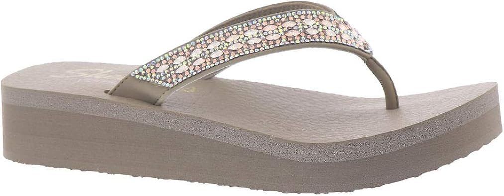 skechers cali vinyasa wedge flip flop