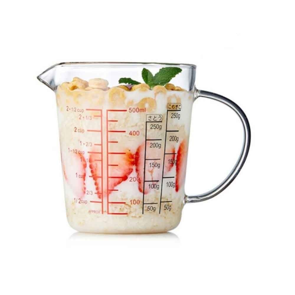 JIAHUI - Vasos medidores para microondas (cristal transparente ...