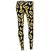 BATMAN DC Comics Batgirl Logo All Over Print Leggings (X-Large) Black