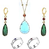 VNYIGDJS Howl's Earrings Necklace Ring Set Anime Earrings Necklace Ring for Cosplay Costume Jewelry