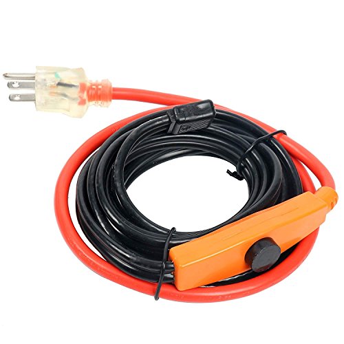 9milelake Cold Weather Pipe and Valve Heating Cable with Built-in Thermostat - 3 Feet - Thumbnail 2