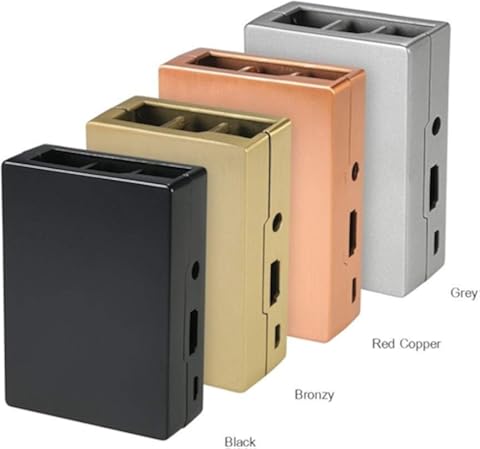 TEVISE Caso de aleación de Aluminio de protección Shell Vivienda Carcasa de la Caja de Frambuesa Pi Pi 3 2 y B + DIY Módulo