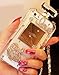 iPhone 8 Plus Case, iPhone 7 Plus Diamond Perfume Bottle Case,Goodaa Luxury Elegant Diamond Perfume Bottle Crystal Rhinestone Crown Cover Case For iPhone 8 Plus Case, iPhone 7 Plus with String(White)