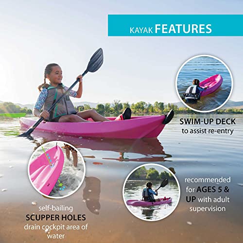 Lifetime Youth Wave Kayak (Paddle Included, Pink, 6' Pricepulse