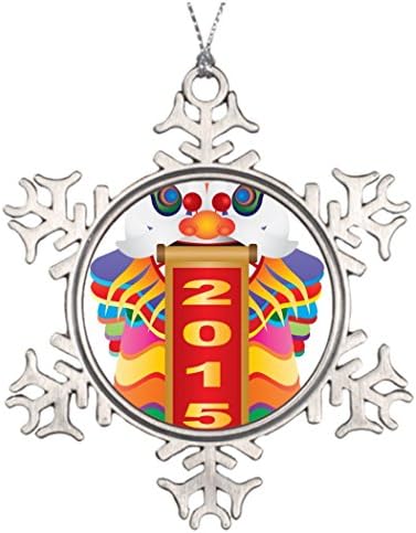 Herrir Large Christmas Tree Snowflake Ornaments Chinese New Year Lion Dance with 2015 Scroll Decorating Christmas Trees