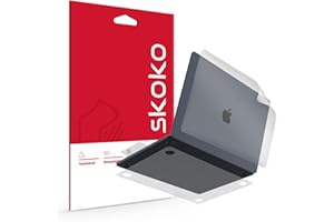 skoko Invisible Matte Full Body Skin for MacBook Air 13 inch M4 M3 M2 2025 2024 2022, Premium TPU Anti Scratch Protective Fil