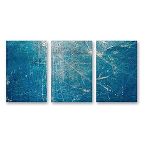 Canvas Wall Art Abstract Iron Rusty Painting Artwork for Home Prints Framed - 16"x24" x 3 Panels