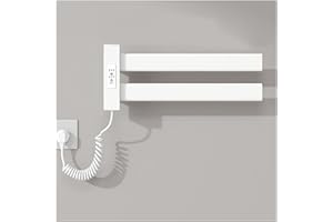 YJSG Electric Towel Warmer Rack, Heated Towel Racks for Bathroom, Wall Mounted Towel Warmers with Timer & Temperature Control