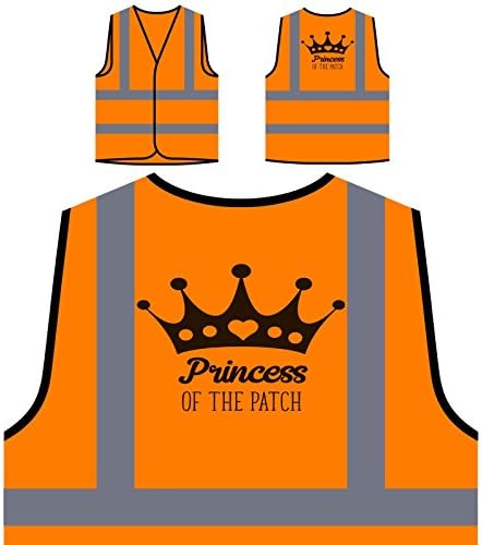 Princess Of The Patch Personalized Hi Visibility Orange Safety Jacket Vest Waistcoat t693vo