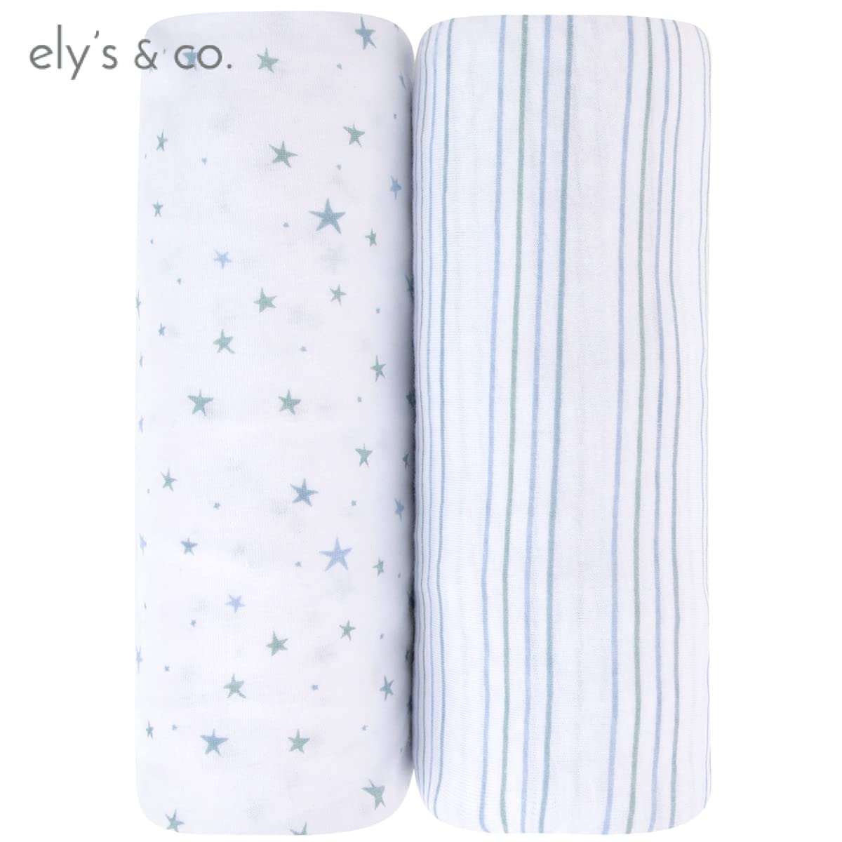 Changing Pad Cover 2 Pack - Baby Cradle Sheet with 100% Jersey Cotton - Changing Pad Covers for Boys, Newborn Essentials (Blue Stars & Stripes)