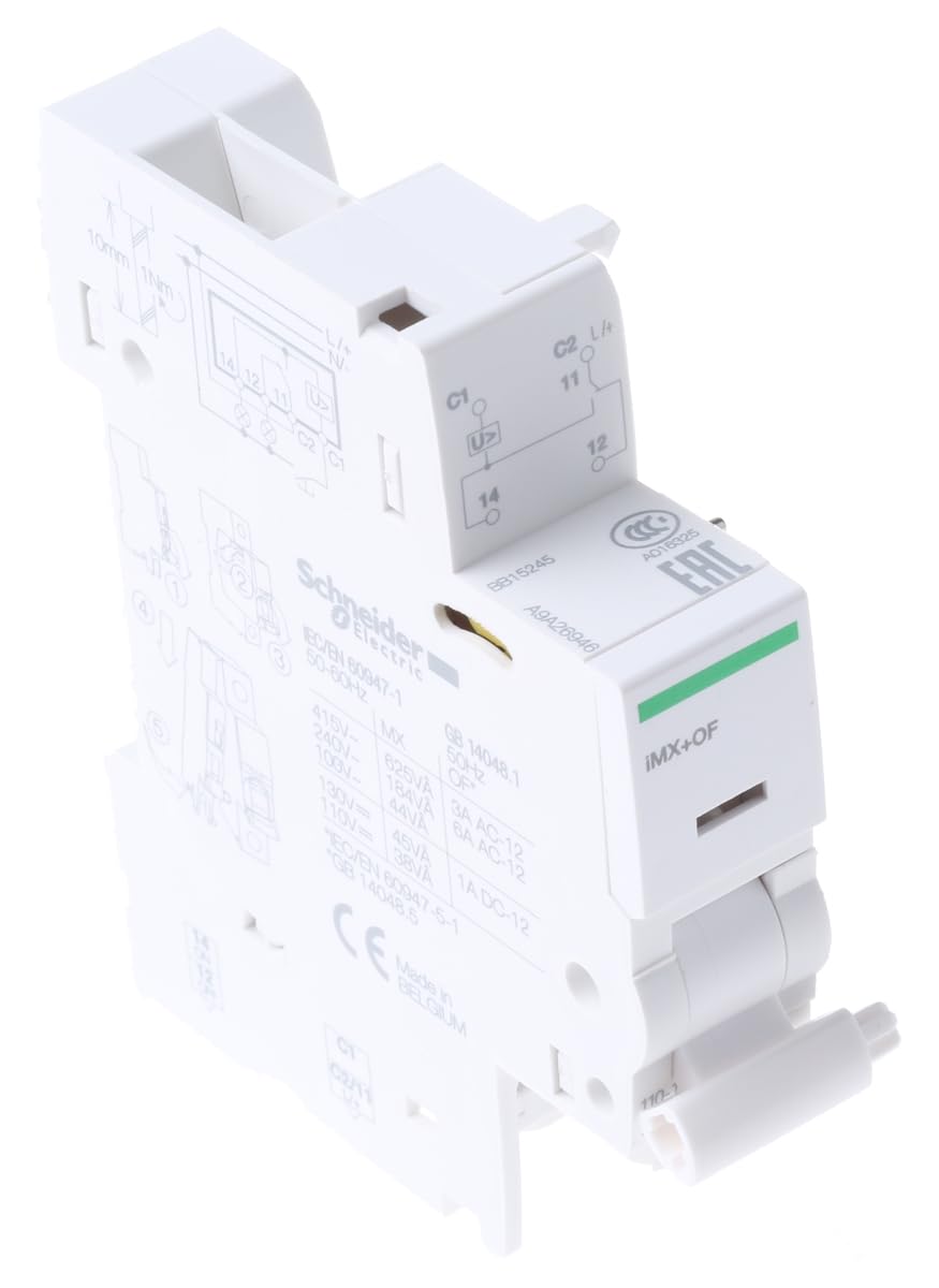 Schneider A9A26946 Acti 9 components Imx-Of 100-415Vac 110-130Vdc Shunt, White