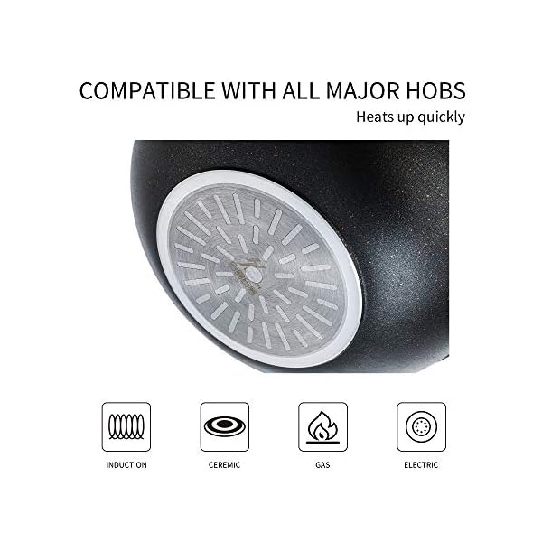 Haufson-30cm-Die-Cast-Wok-with-Steamer-Induction-Cookware-Natural-PFOA-Free-Non-Stick-Stir-Fry-Pan-Black Haufson 30cm Die cast Wok with Standable Lid | Works with All Major Hobs | Natural PFOA Free Non-Stick Stirfry Pan…