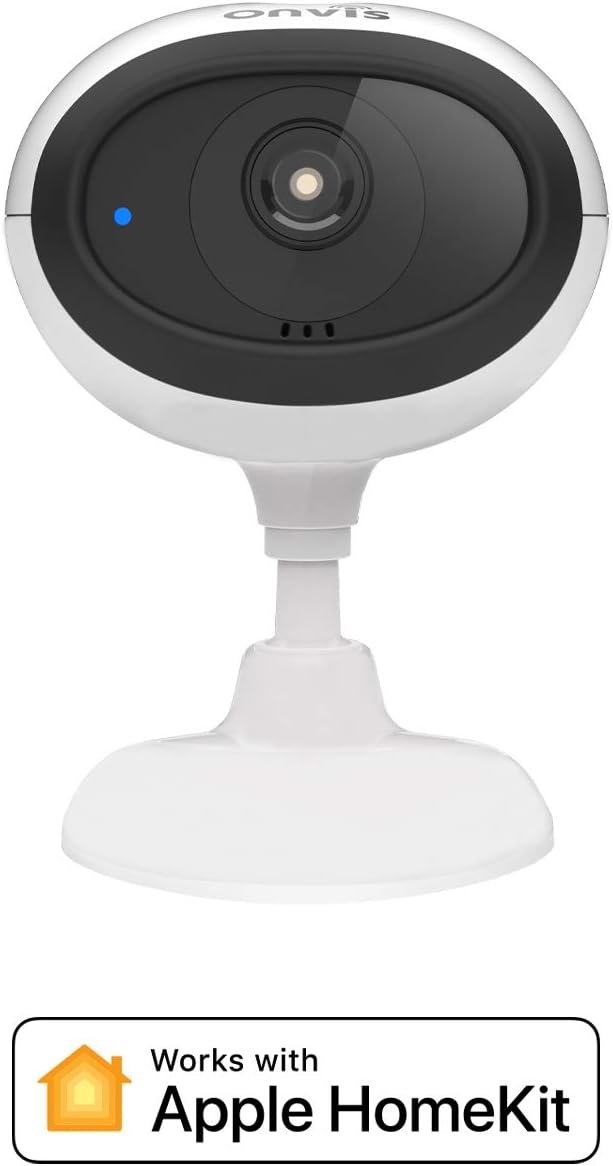 ONVIS Indoor Security Camera Smart Cam, Works with HomeKit,WiFi IP Camera iCloud Recording 1080P HDR 5GHz 2.4GHz, 2 Live Streamings, Night Vision, Two-Way Talk, Local Recording, Home Surveillance