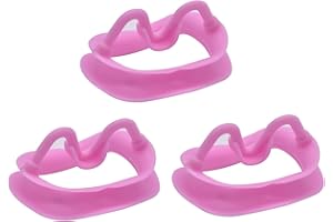 SINO DENTAL GROUP 3Pcs Dental Cheek Retrator, Teeth Whitening Lip Retractor, Silicone Mouth Openner, Reusable Oral Retractors,Dental Mouth Props Gags (Pink)