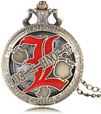 Men's Pocket Watch, Bronze Vintage Stylish Quartz Pocket Watches, Necklace with Chain Gift Pocket Watch