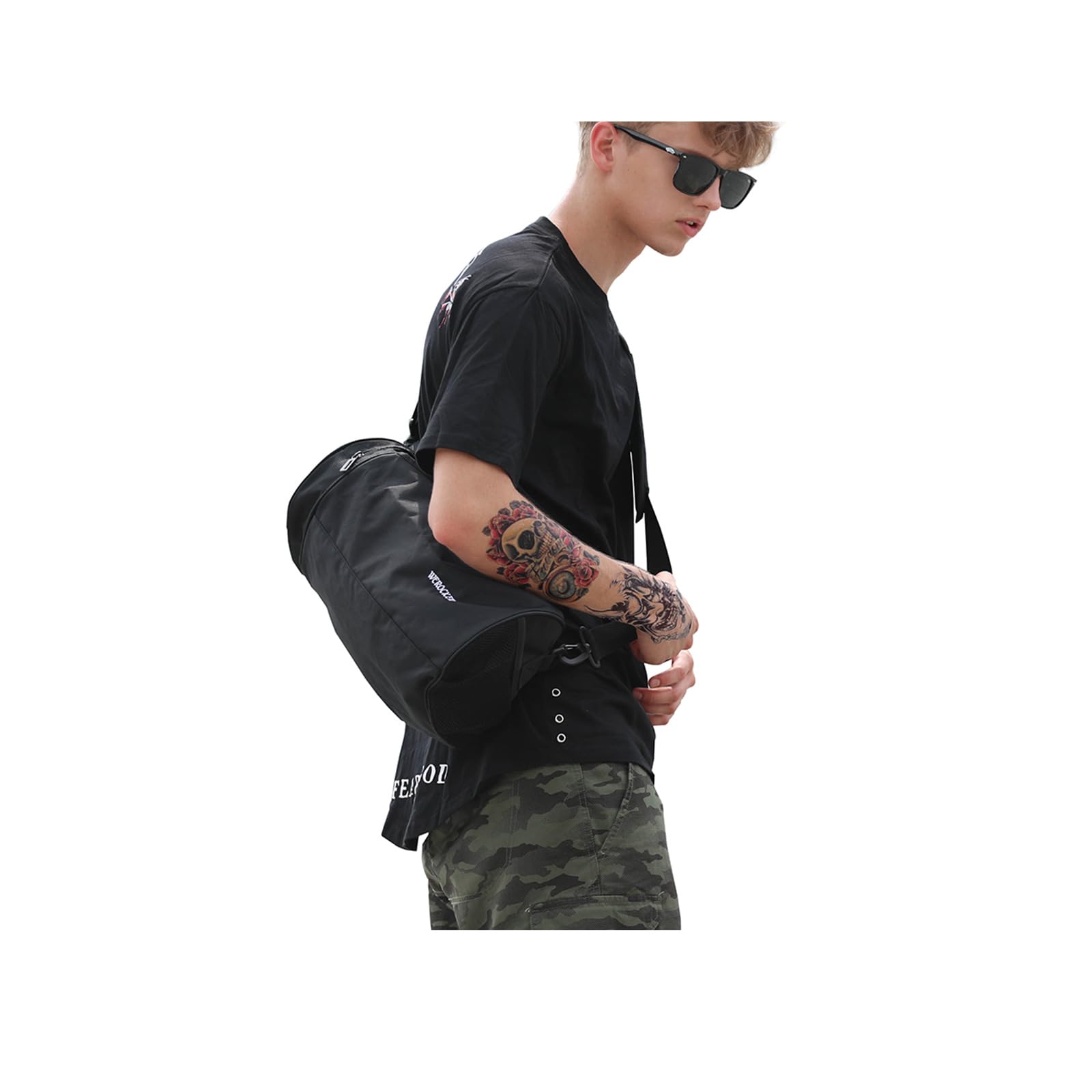 Sports Gym Bag for Men and Women Workout Bags Mens Gym Bag Black Small
