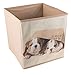Clever Creations 4 Pack Cute Dogs Collapsible Storage Organizer Cube Folding Storage Organizer for Animal Themed Rooms | Perfect Size Storage Cube for Books, Shoes, Games