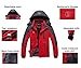 Wantdo Men's Waterproof Mountain Jacket Fleece Windproof Ski Jacket US M  Red M