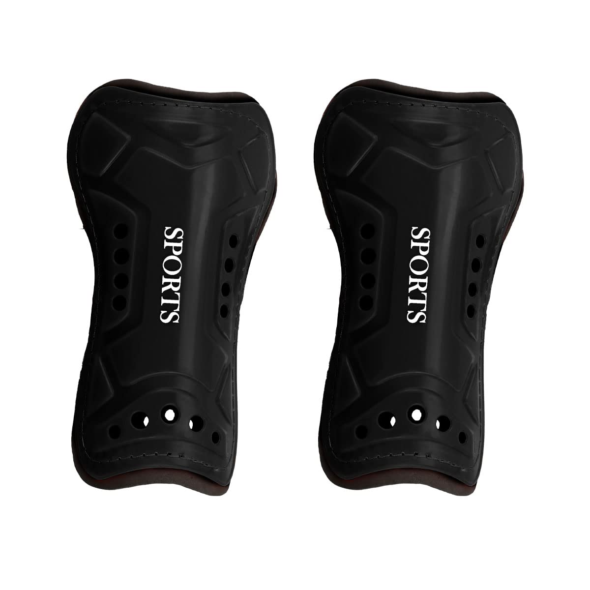 Jagowa 1 Pair Football Shin Pads Shin Guards Breathable Protective Gear Soccer Shin Pads for Boys and Girls(Black)