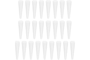 MECCANIXITY Silicone Rubber Tapered Plug 2mm to 6mm Solid Test Tubes Bungs Stopper White Translucent for Lab Home 25 Pieces
