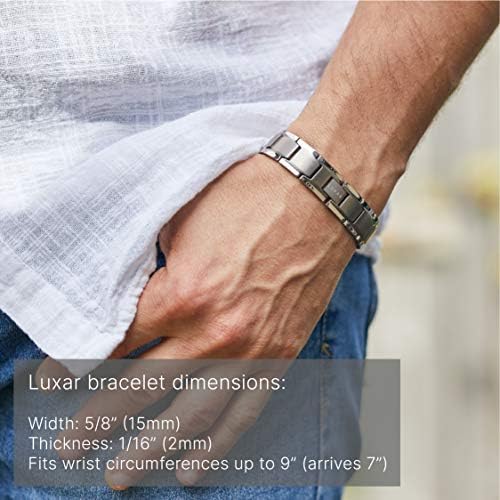 Men's Titanium Therapy Linked Bracelet LUXAR Double