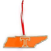 Tennessee Volunteers State Shape Metal Christmas Ornament
